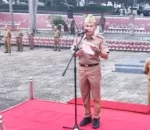 Plt Asisten Adum Pimpin Apel Mingguan Di Lapangan Korpri Lampung Selatan