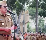 Sekretaris Daerah Pimpin Apel Mingguan Di lapangan Korpri